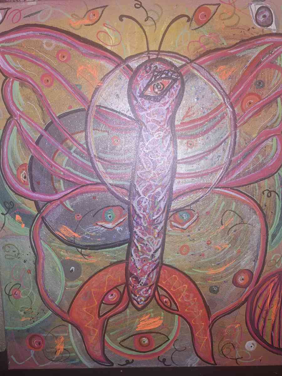 Abstract glow blacklist art canvas