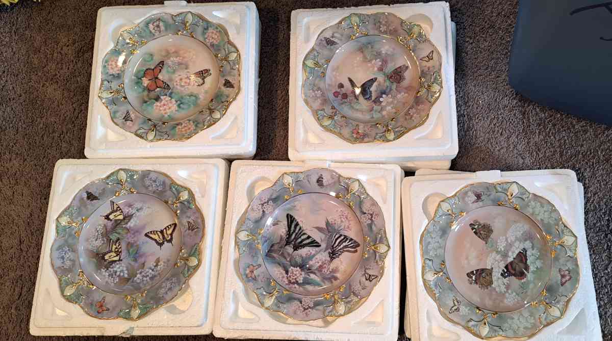 Bradford Exchange butterfly plate collection limited edition