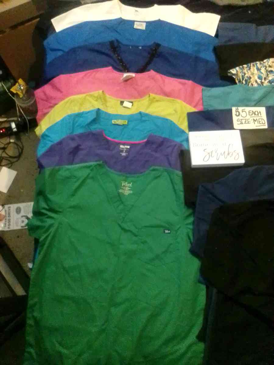 Different style and sizes of scrubs From sizes small  to 5x