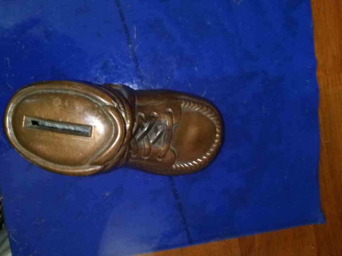Bronzed Baby Shoe Bank