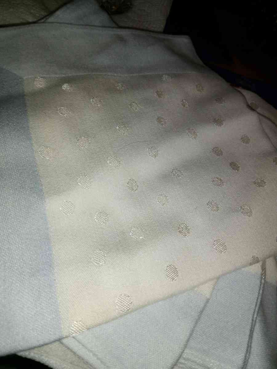 8 Blue and white Linen Napkins