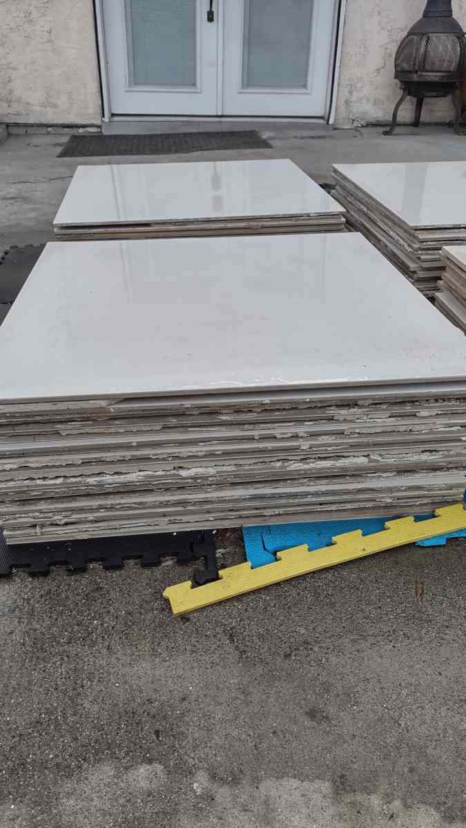 Used floor tiles