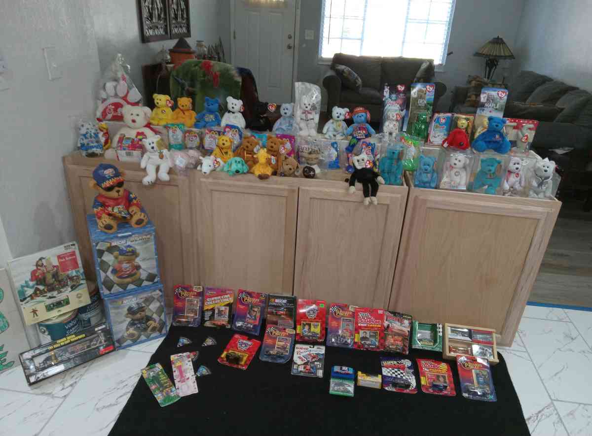 Beanie baby collection and NASCAR collection