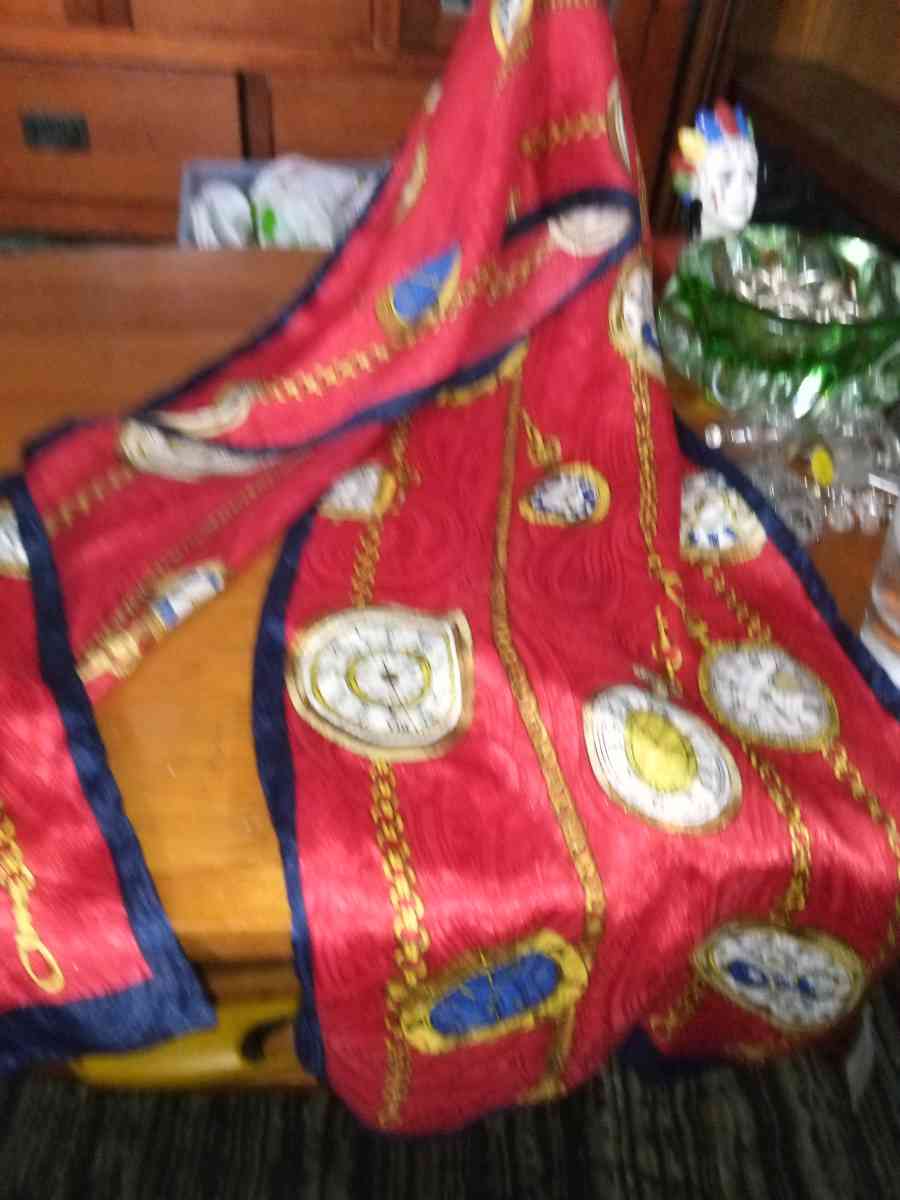 1980s Vintage  Satin Ladies Scarf
