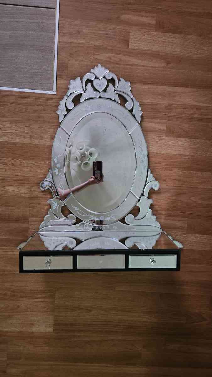 vintage venetian mirror  vanity