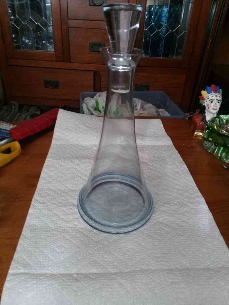 Mid Century light blue Decanter
