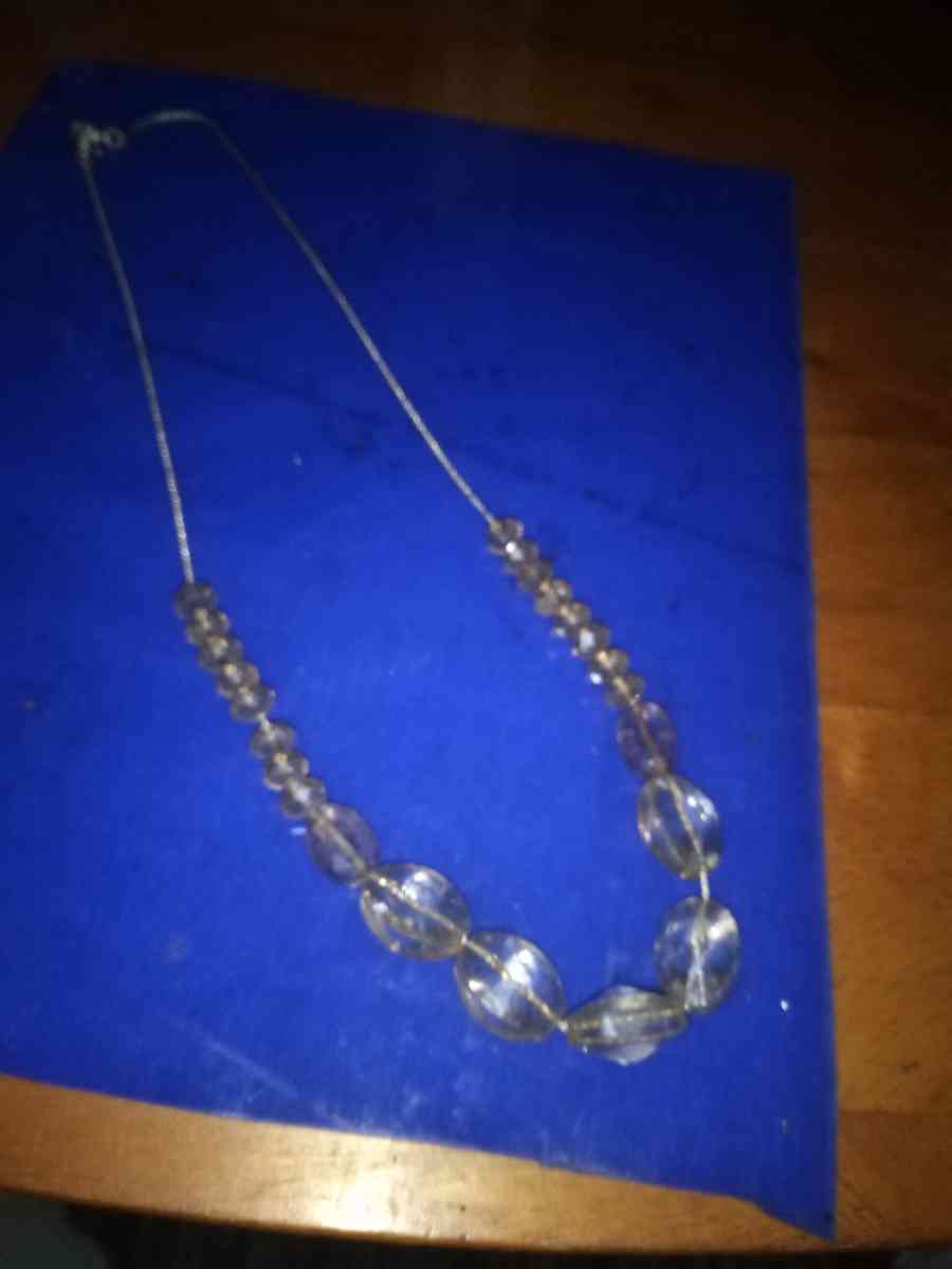 70s Crystal Necklace on chain