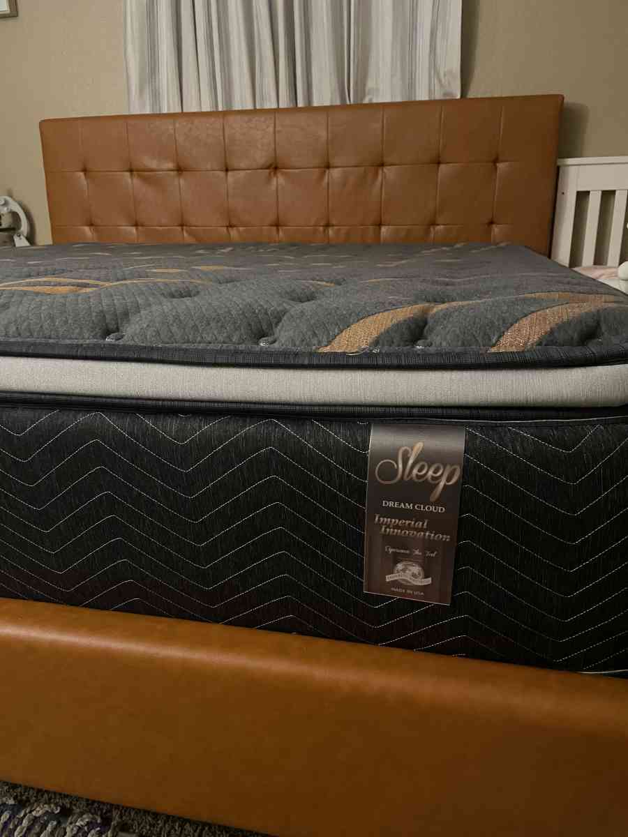 king bed frame and mattress