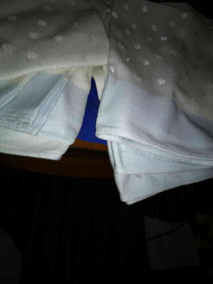 8 Blue and white Linen Napkins