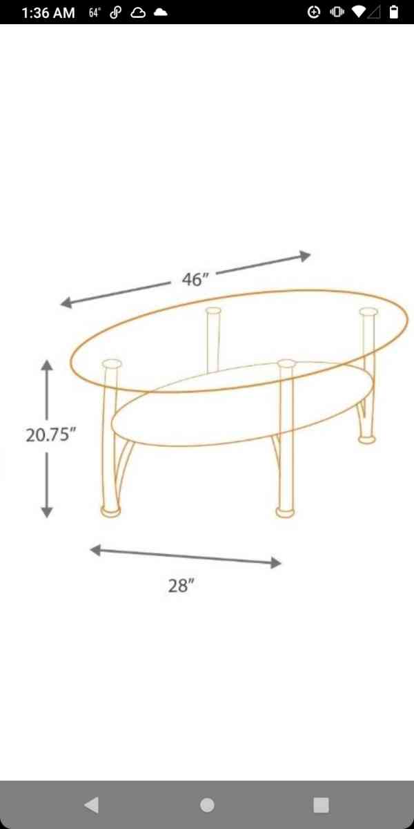 glass top coffee table