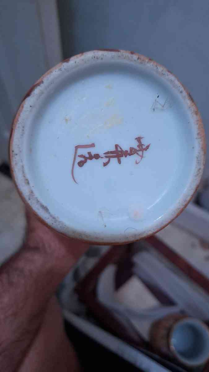 1920s Japanese vases with artist signatures