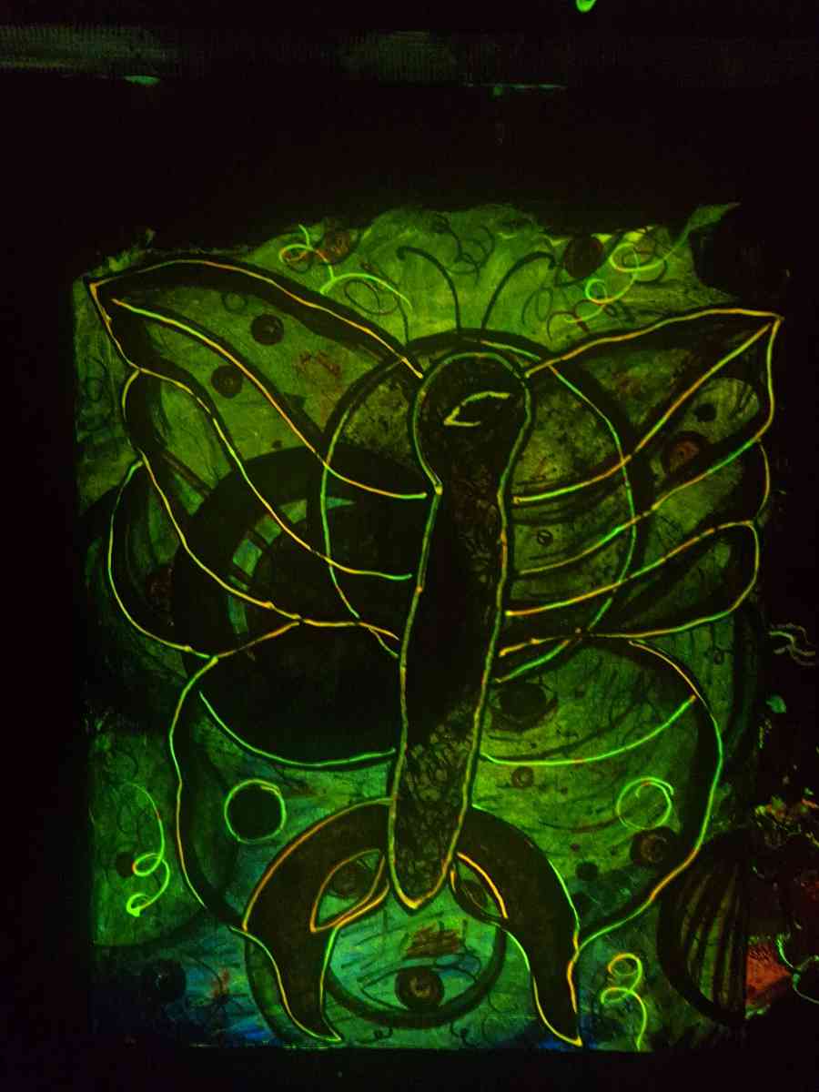 Abstract glow blacklist art canvas