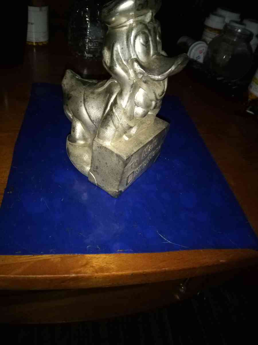 Donald Duck silver plated bank