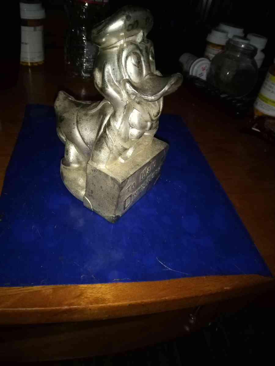 Donald Duck silver plated bank
