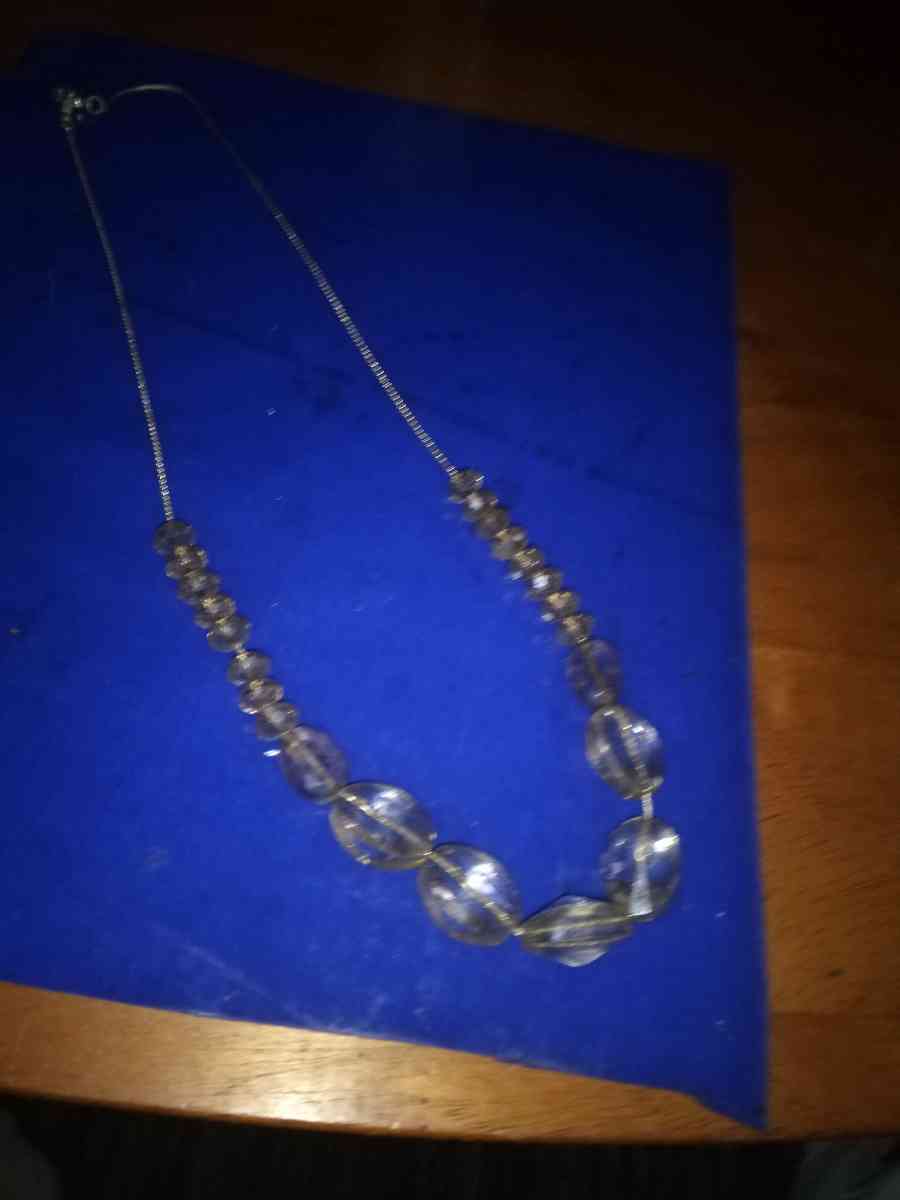 70s Crystal Necklace on chain