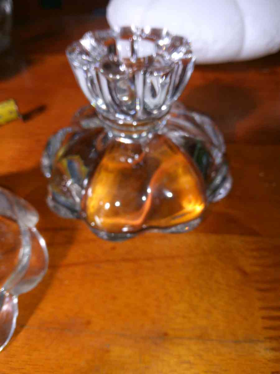 1930s Smith Glass Candle Holders