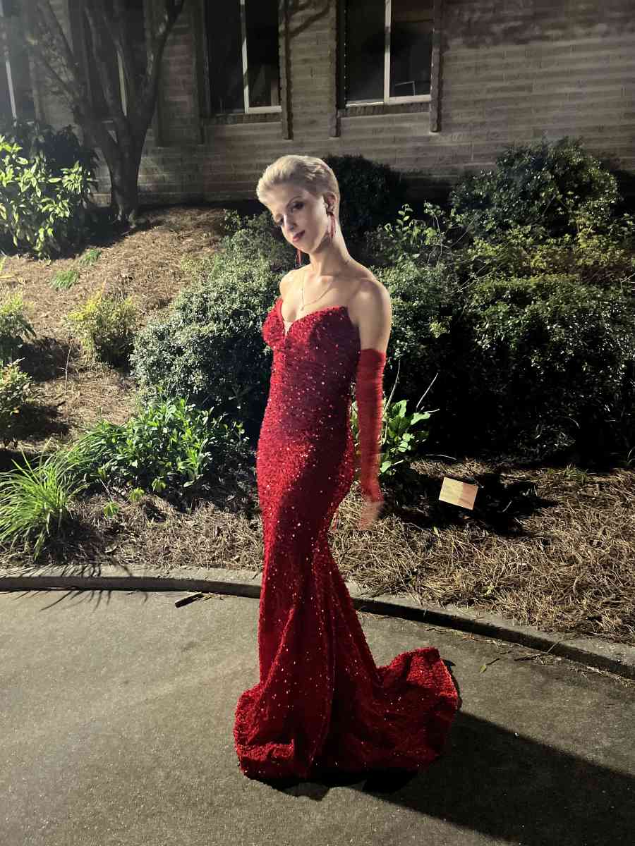 red prom dress