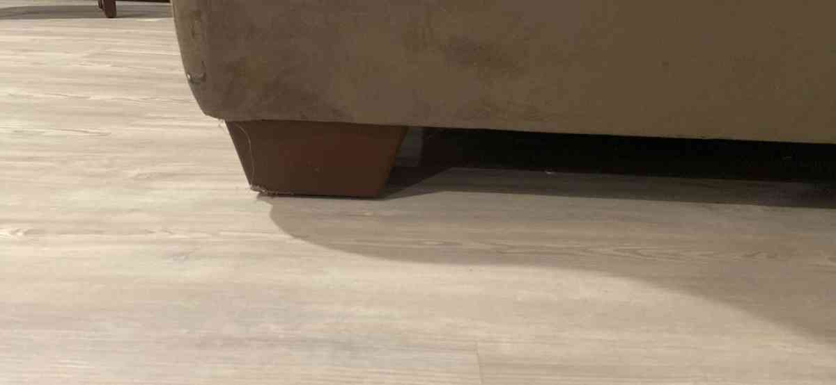 grey fabric loveseat