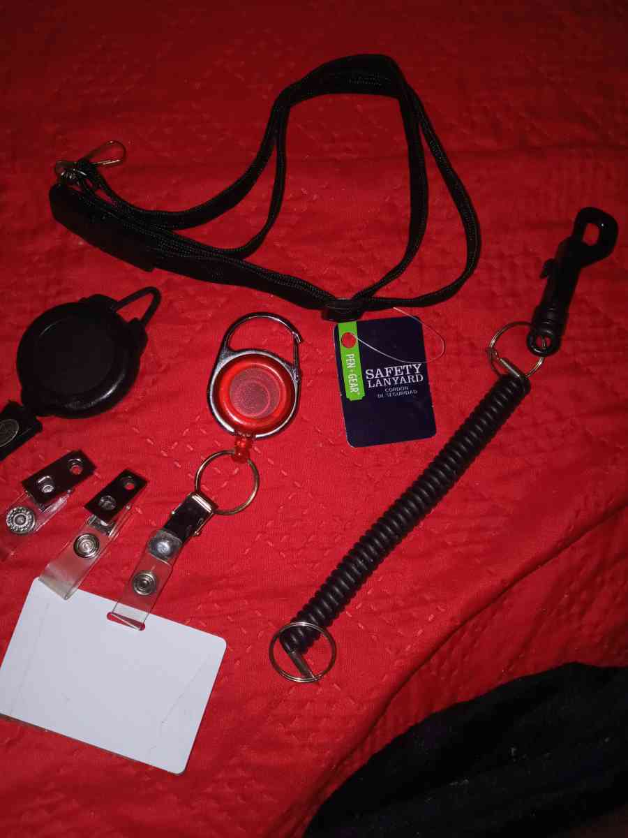 lanyard strap clips retractable badge