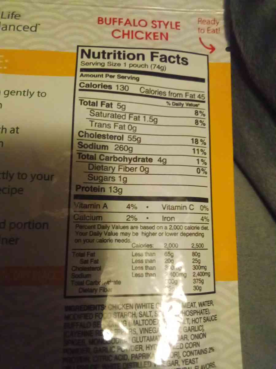 4 packages of buffalo chicken ready to eat exp 07 2025