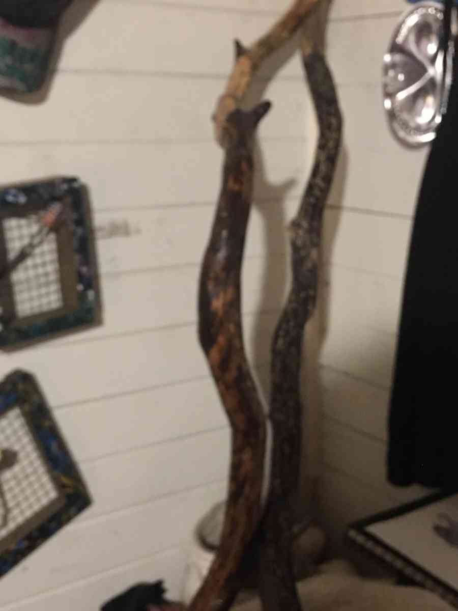 hand crafted wooden walking sticks