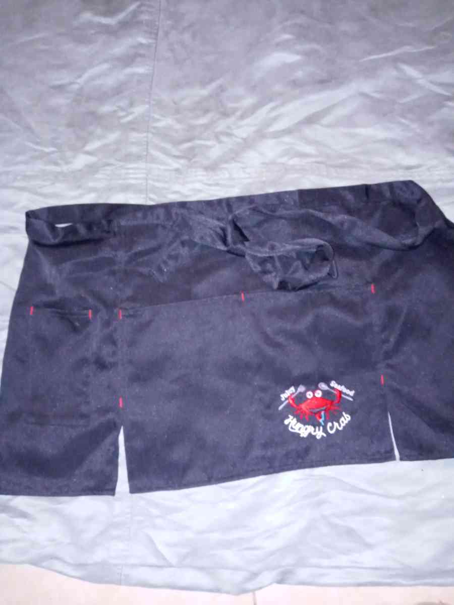 Seafood apron with free tshirt six free bibs with gloves fol
