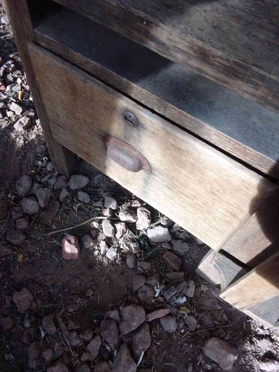 a childs school desk