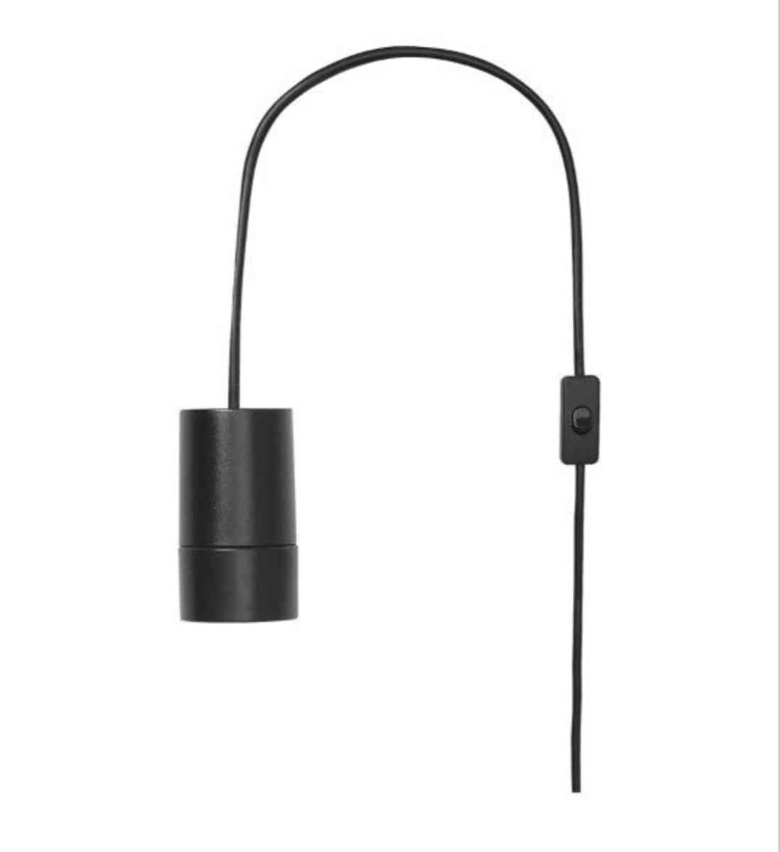 BRUNSTA Pendant lamp shade black With Cord And MOLNART LED b