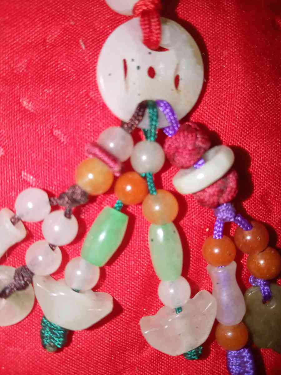 hand carved Jade lucky charm koala bear with extra Jade bead