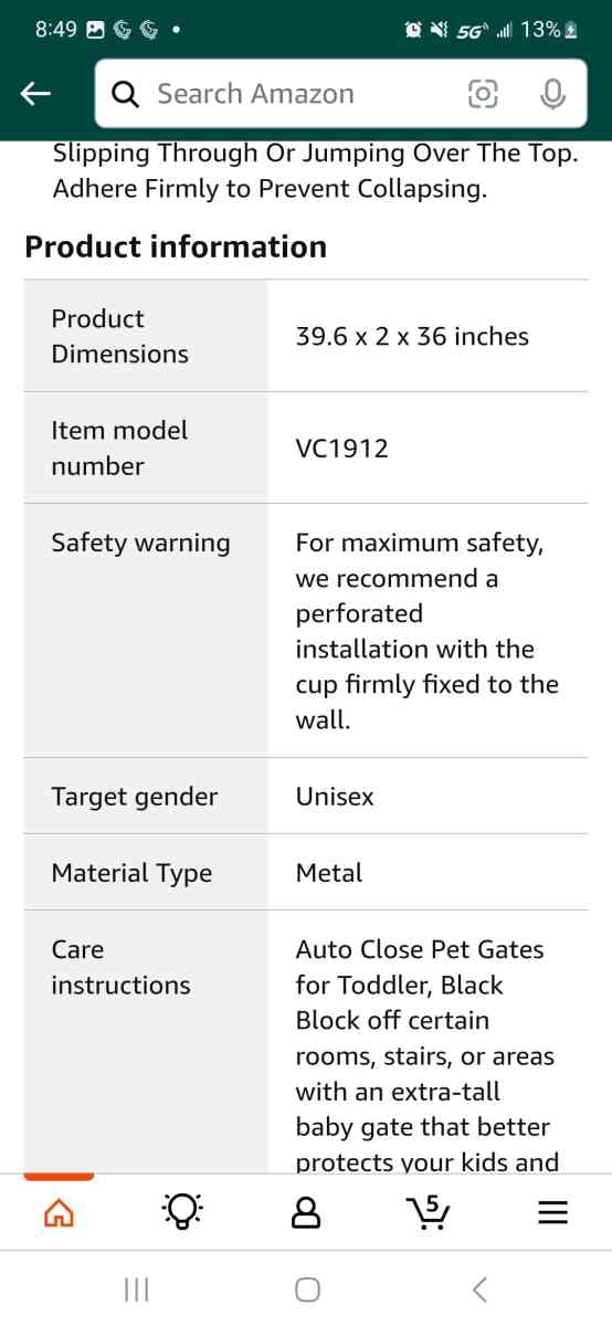 InnoTruth Baby Gate for Stairs and Doorways