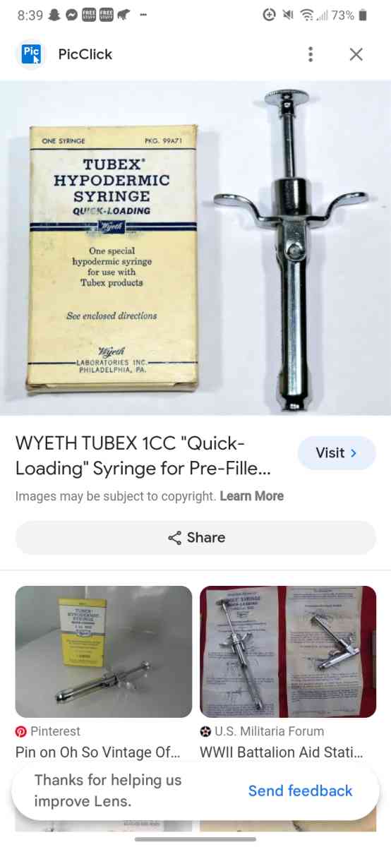 vintage antique 1943 to 1953 surgical instrument