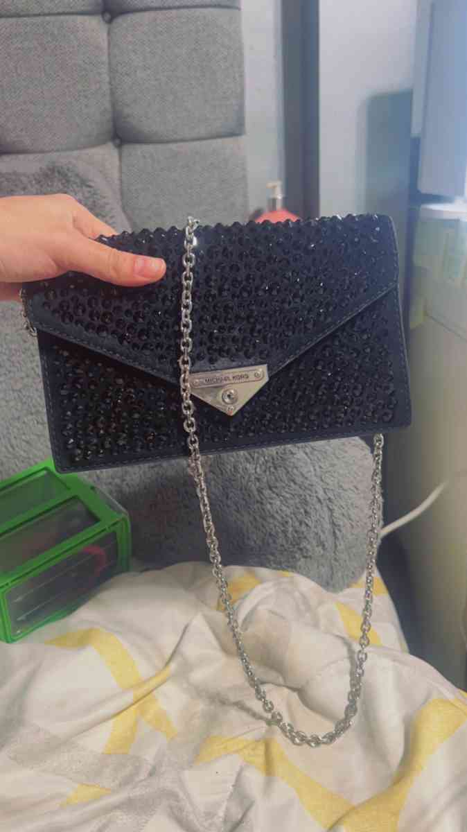 Stunning Statement Black Swarovski Cross Body