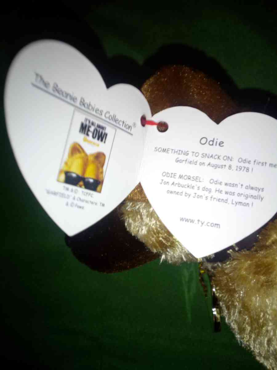 2004 Ty beanie babies Odie mint selling collection off