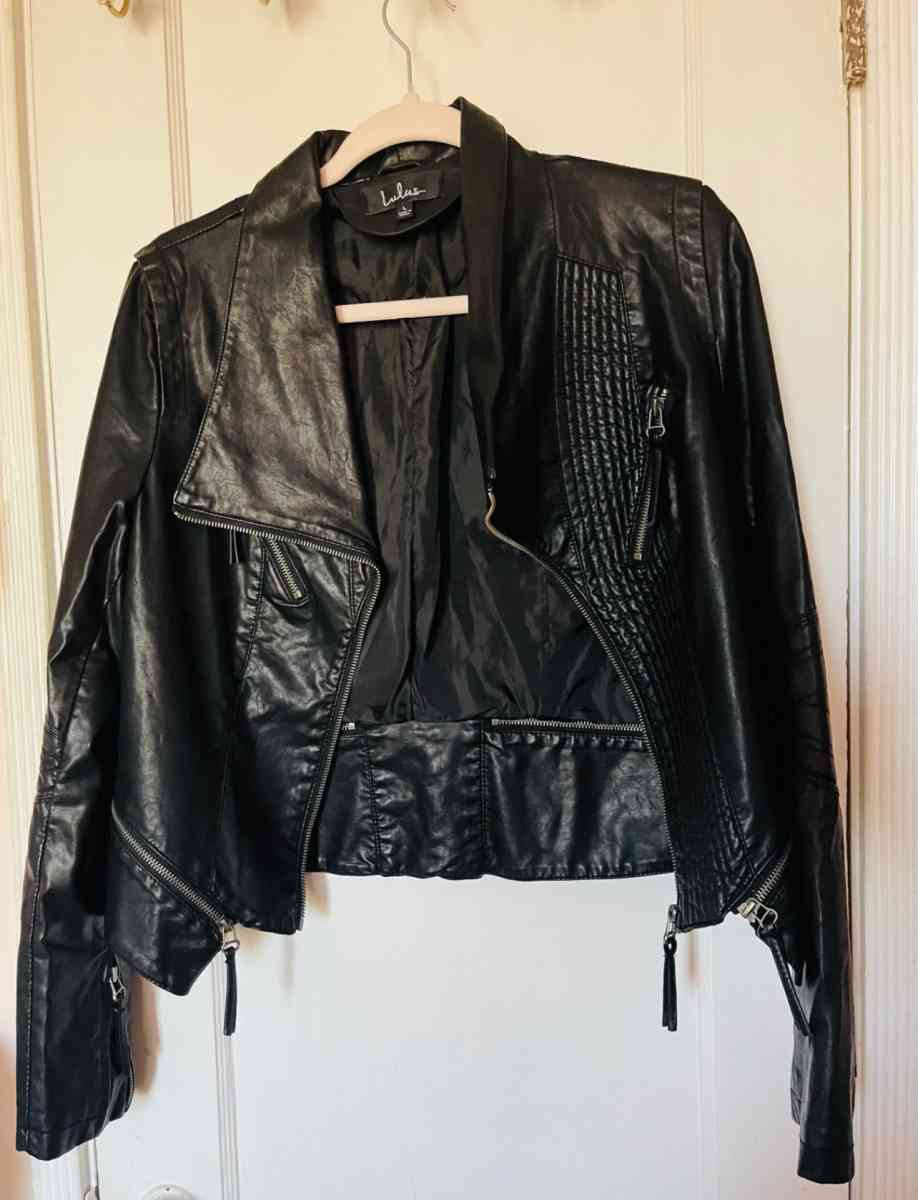 black womens motorcycle jacket