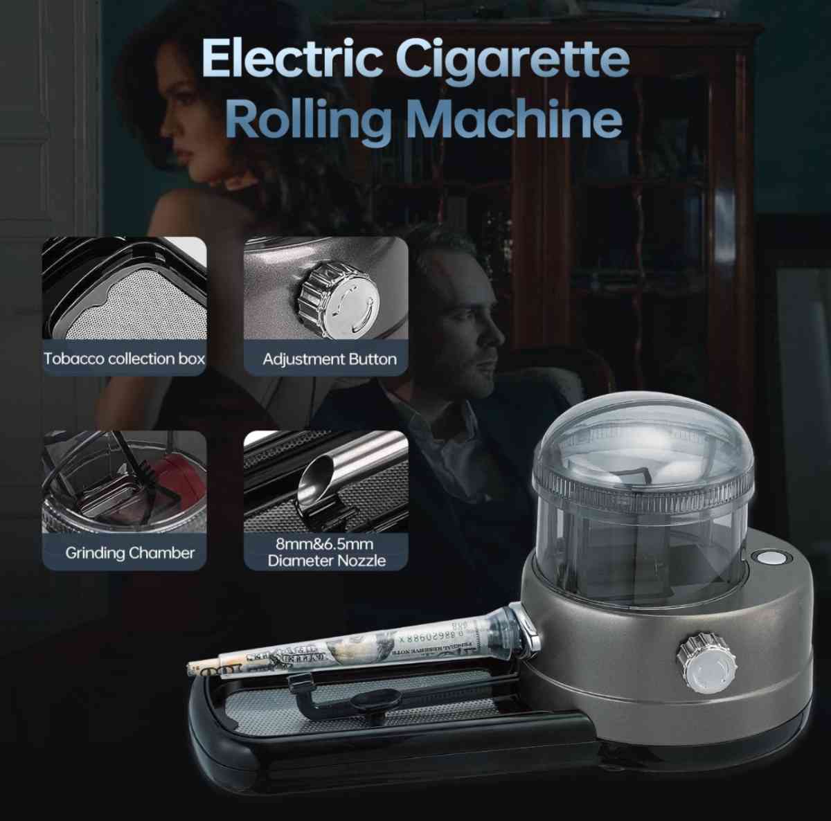 Electric Cigarette Rolling Machine Portable Tobacco Injector