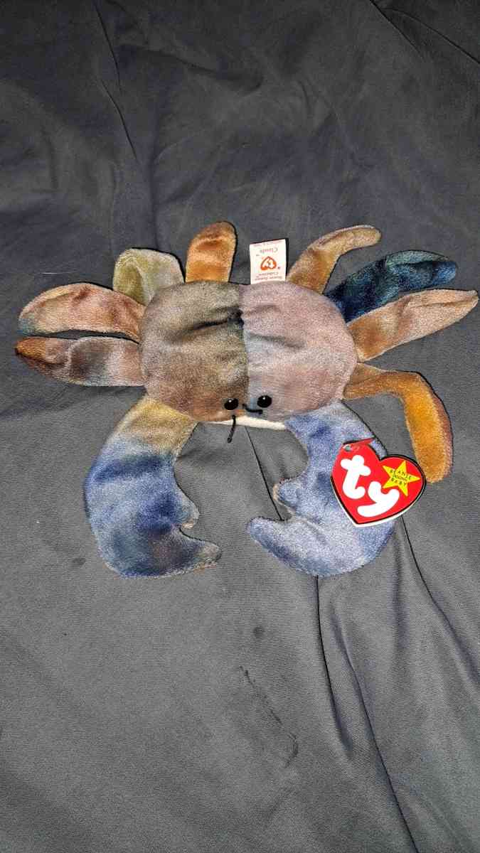 Ty Beanie Baby Claud The Crab RARE