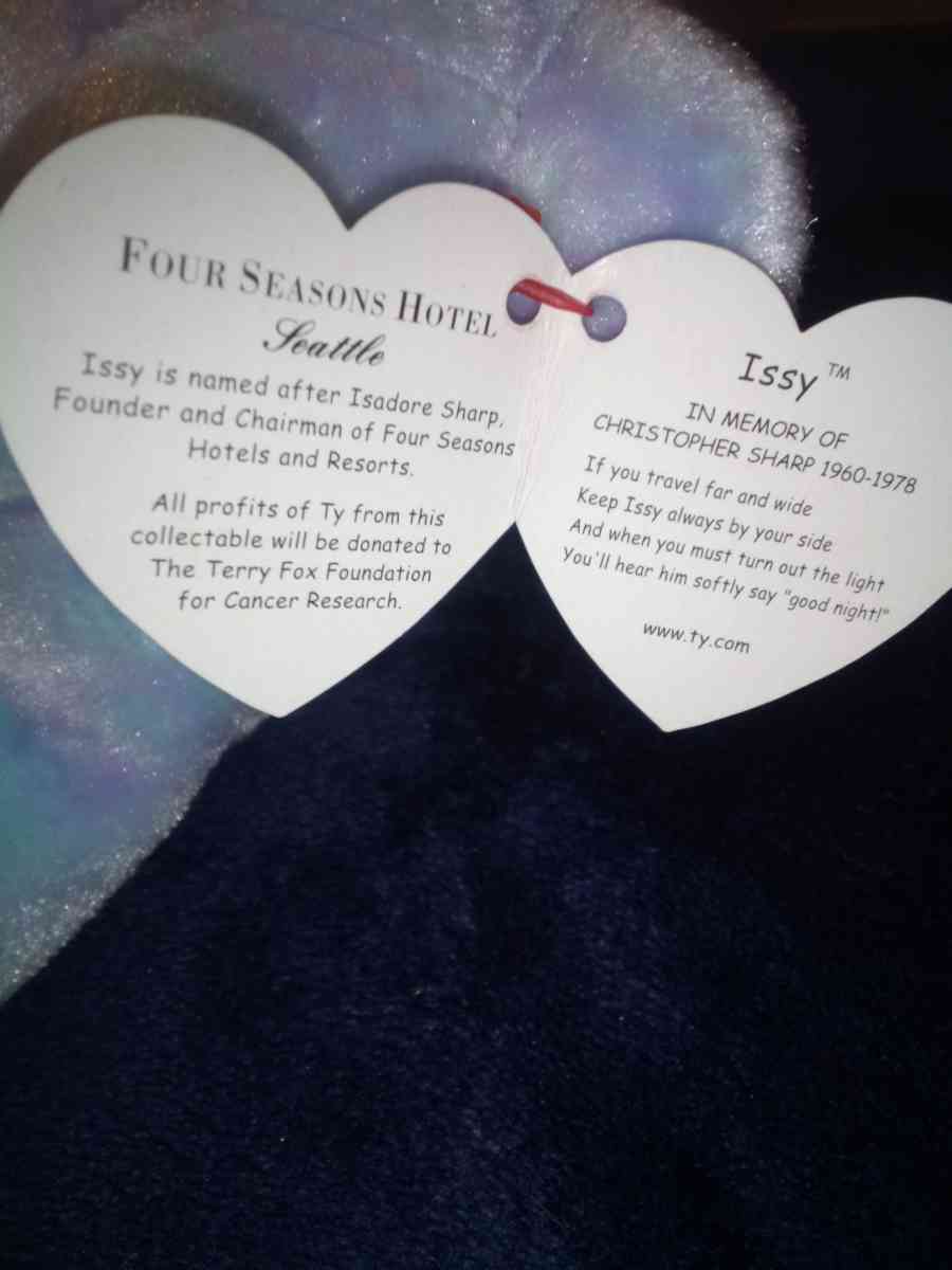 2001 Ty beanie babies Issy mint selling collection off
