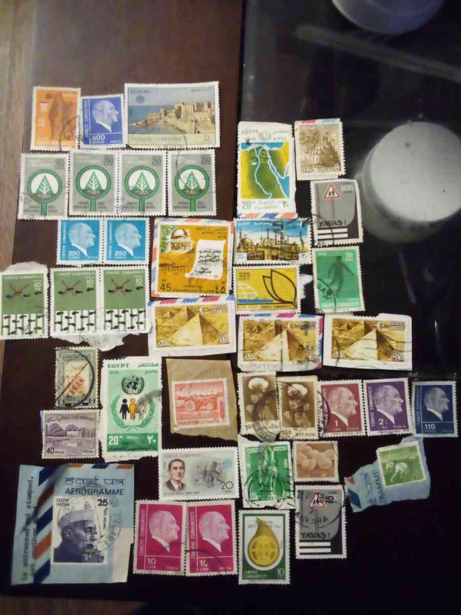 Old world stamps some used and unused