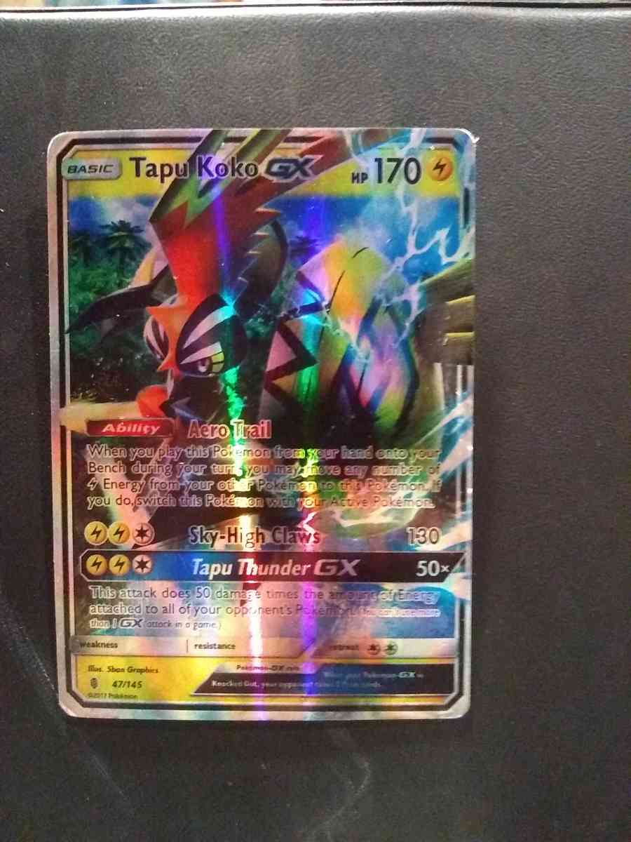 2017 Pokemon Sun  Moon Shiny Tapu Koko GX Black Star Promo