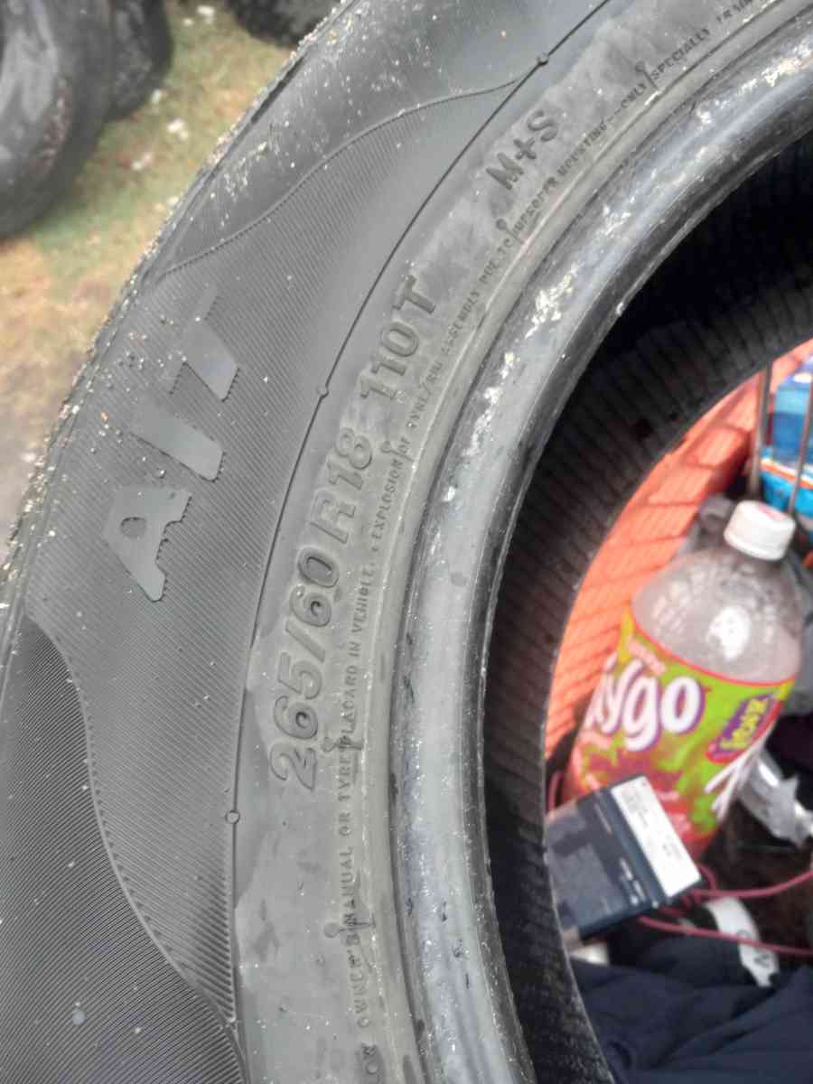265 60 18 tires pair 2of them