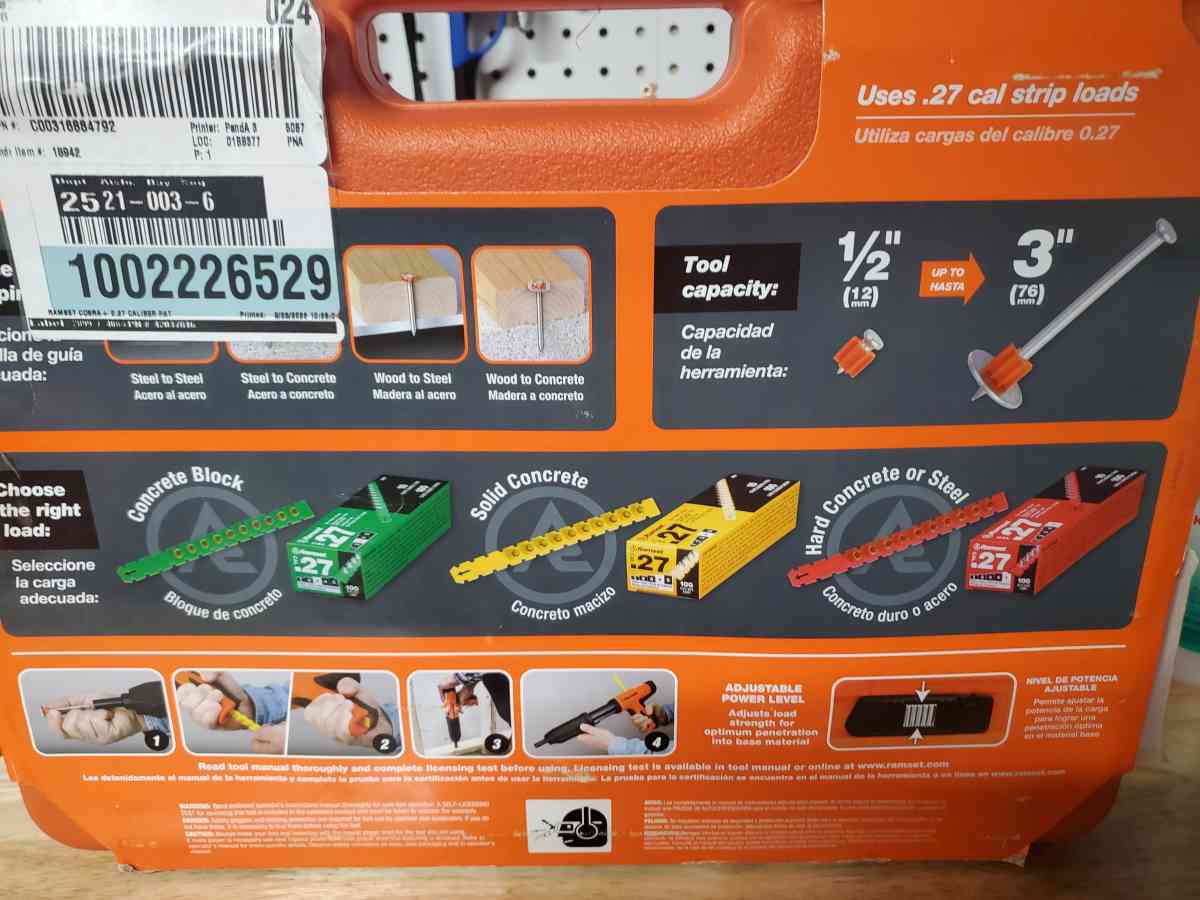 RAMSET COBRA PLUS 27 CALLIBER POWDER NAIL GUN