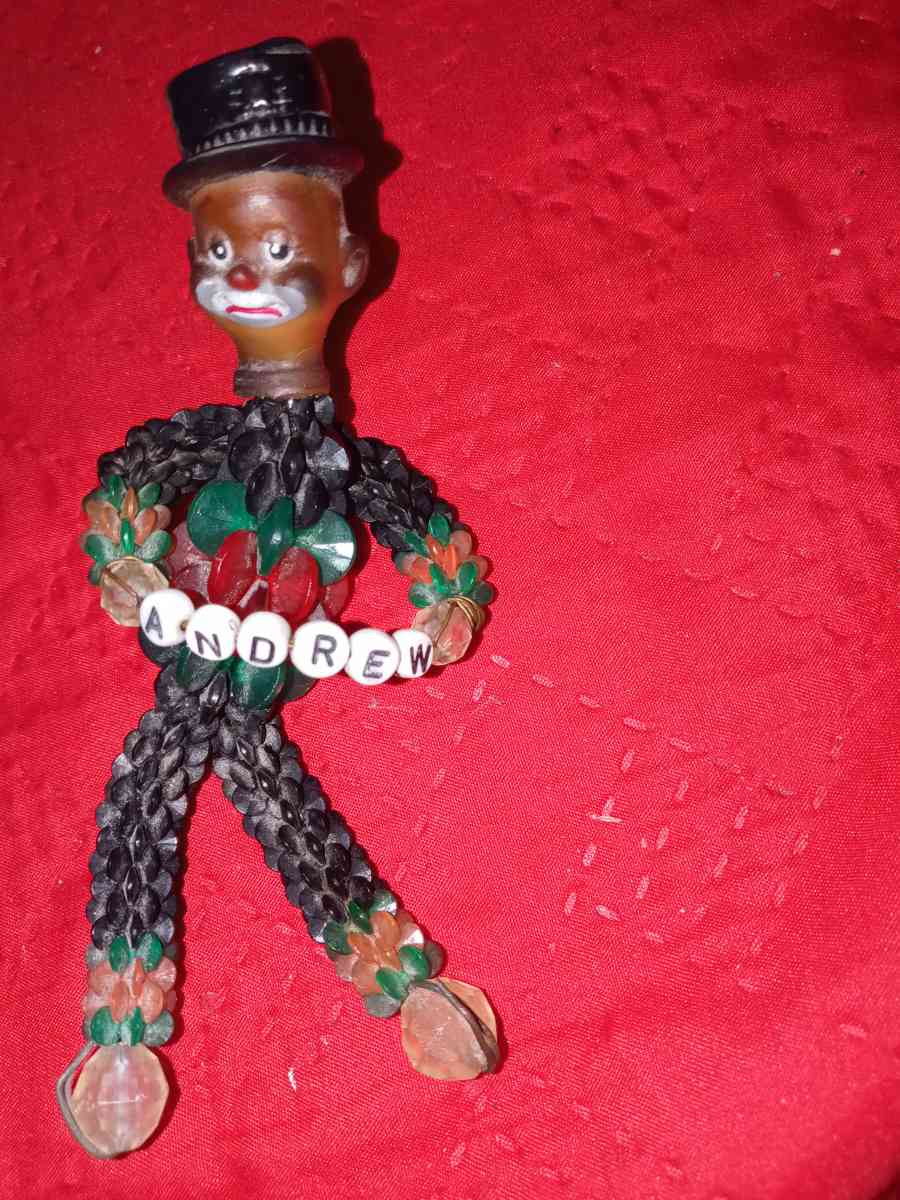 vintage clown Christmas ornament from 1950s