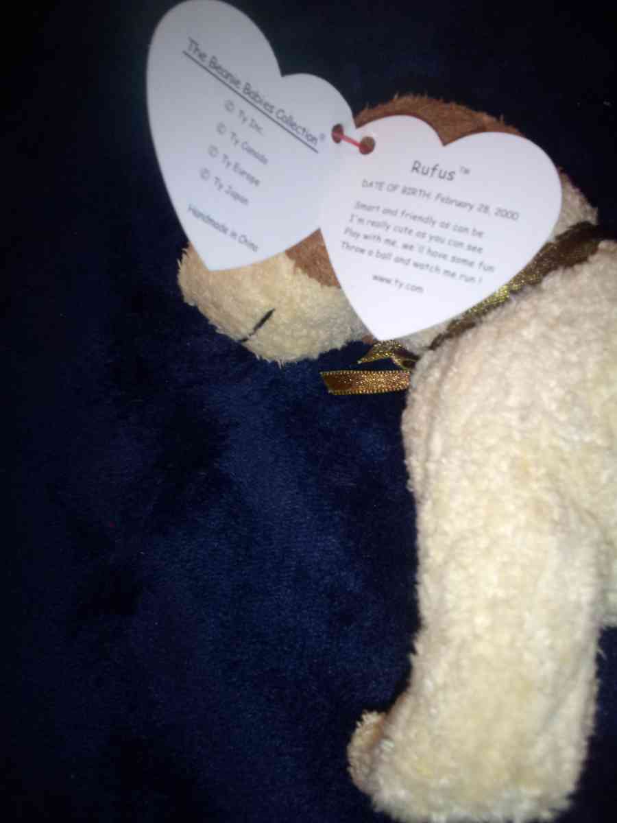 2000 Ty beanie babies Rufus mint selling collection off