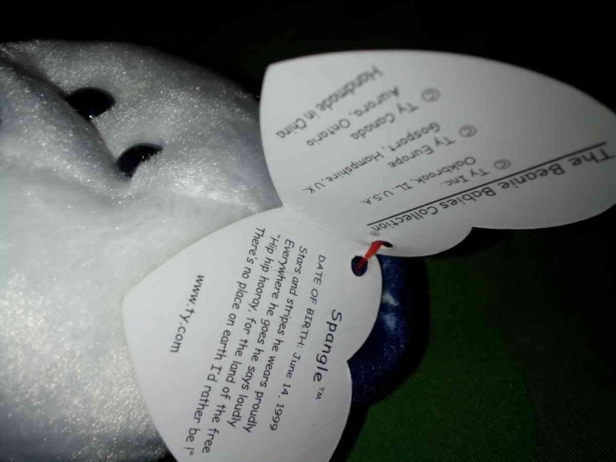 1999 Ty beanie babies spangle mint selling collection