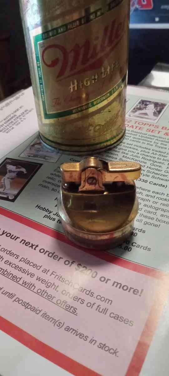 Miller beer can lighter vintage