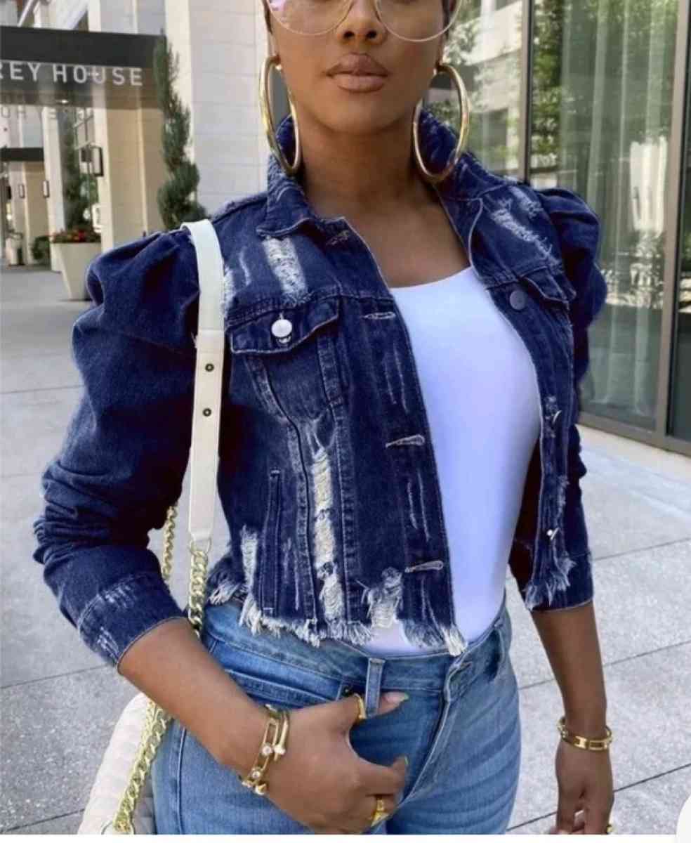 Womens cropped denim jackets