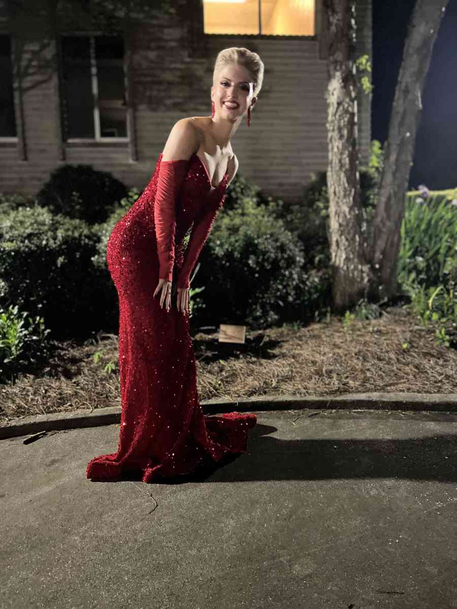 red prom dress