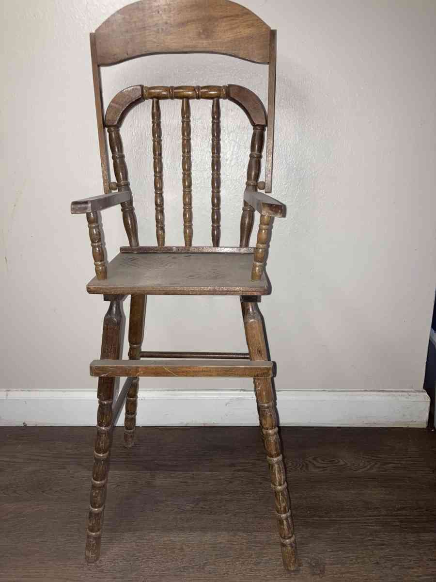 antique baby doll high chair