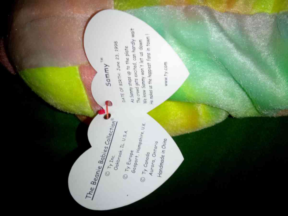1999 Ty beanie babies Sammy mint selling collection