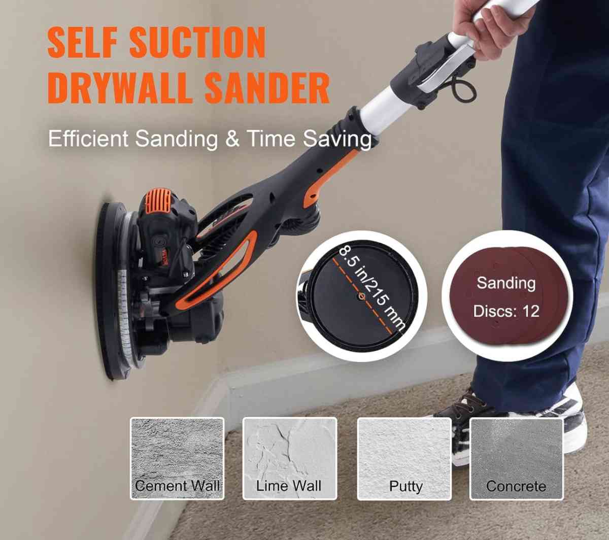Drywall Sander 900W Electric Sander with 12 Sanding Discs Va